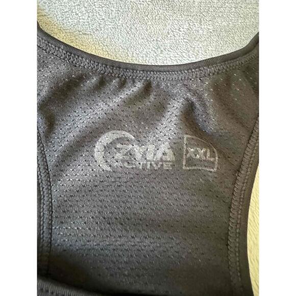 Zyia Yoga Wear Black & Gray Elastic Band Crisscross Straps Sports Bras Both XL - Picture 5 of 9